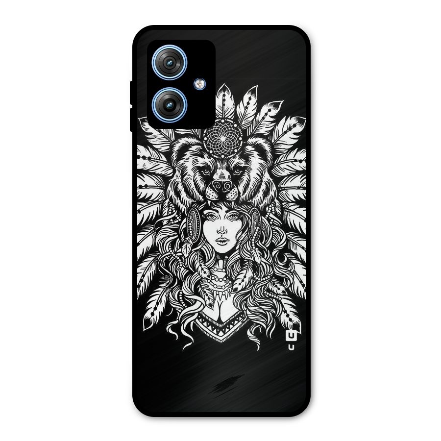 Girl Pattern Art Metal Back Case for Moto G54