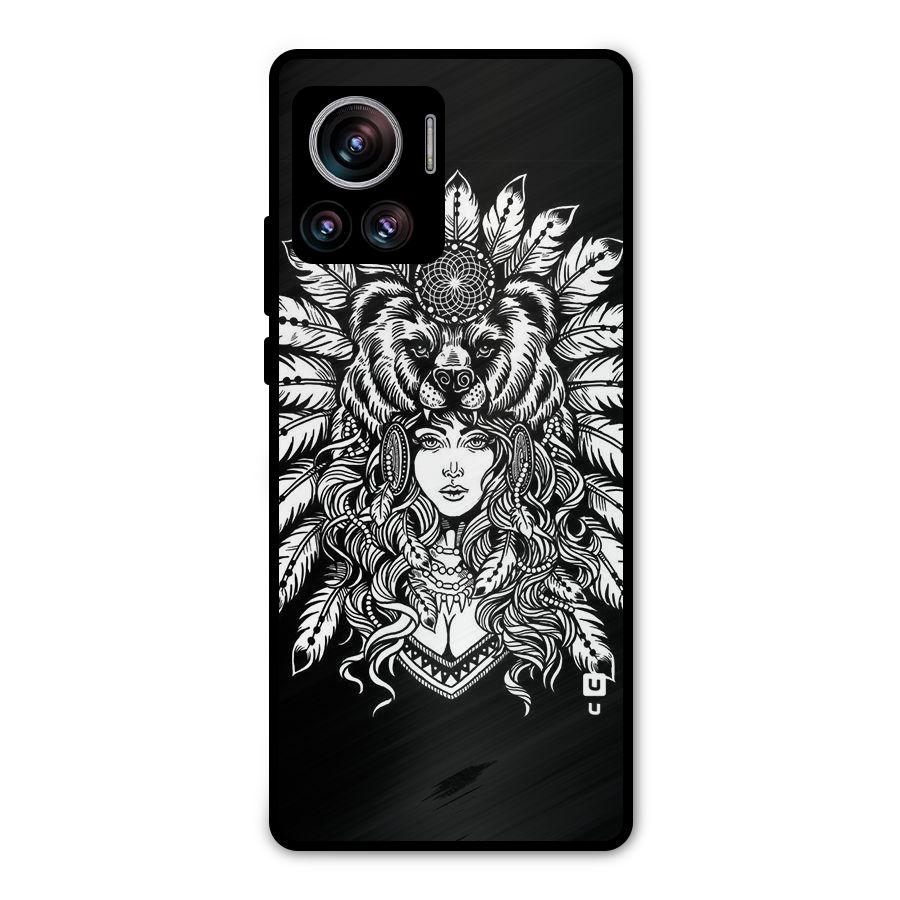 Girl Pattern Art Metal Back Case for Motorola Edge 30 Ultra