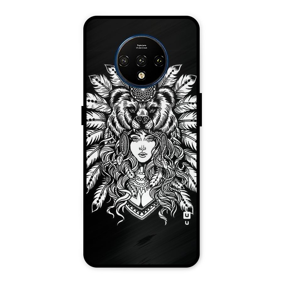 Girl Pattern Art Metal Back Case for OnePlus 7T