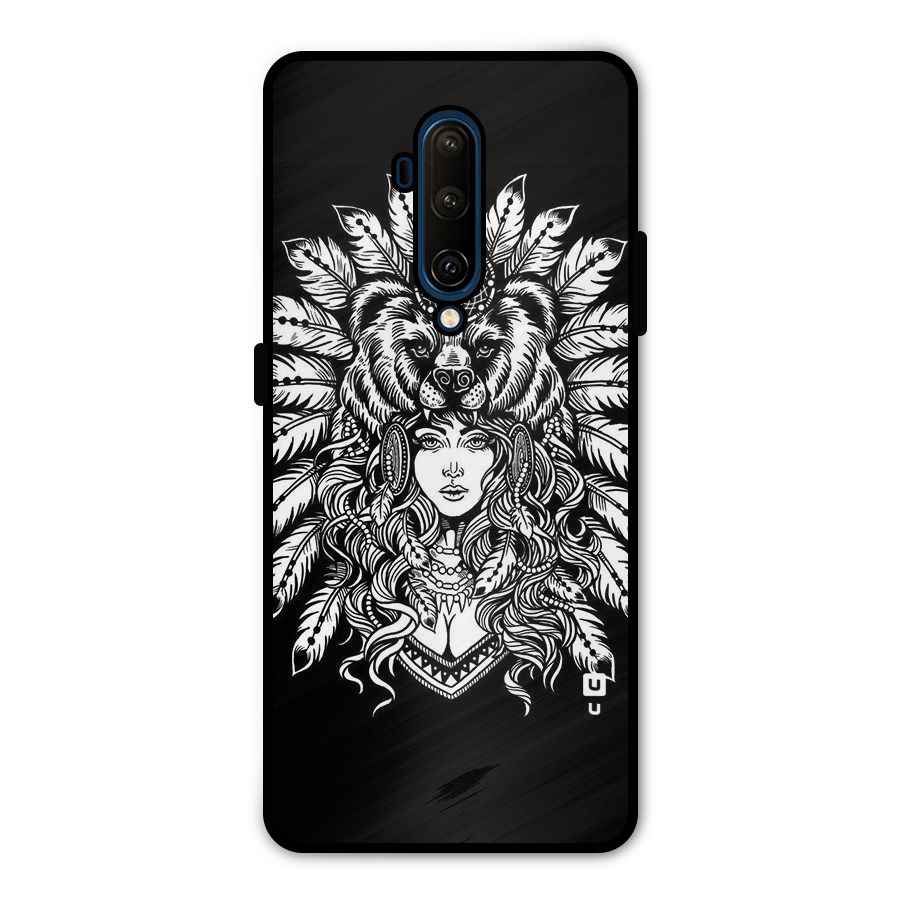 Girl Pattern Art Metal Back Case for OnePlus 7T Pro