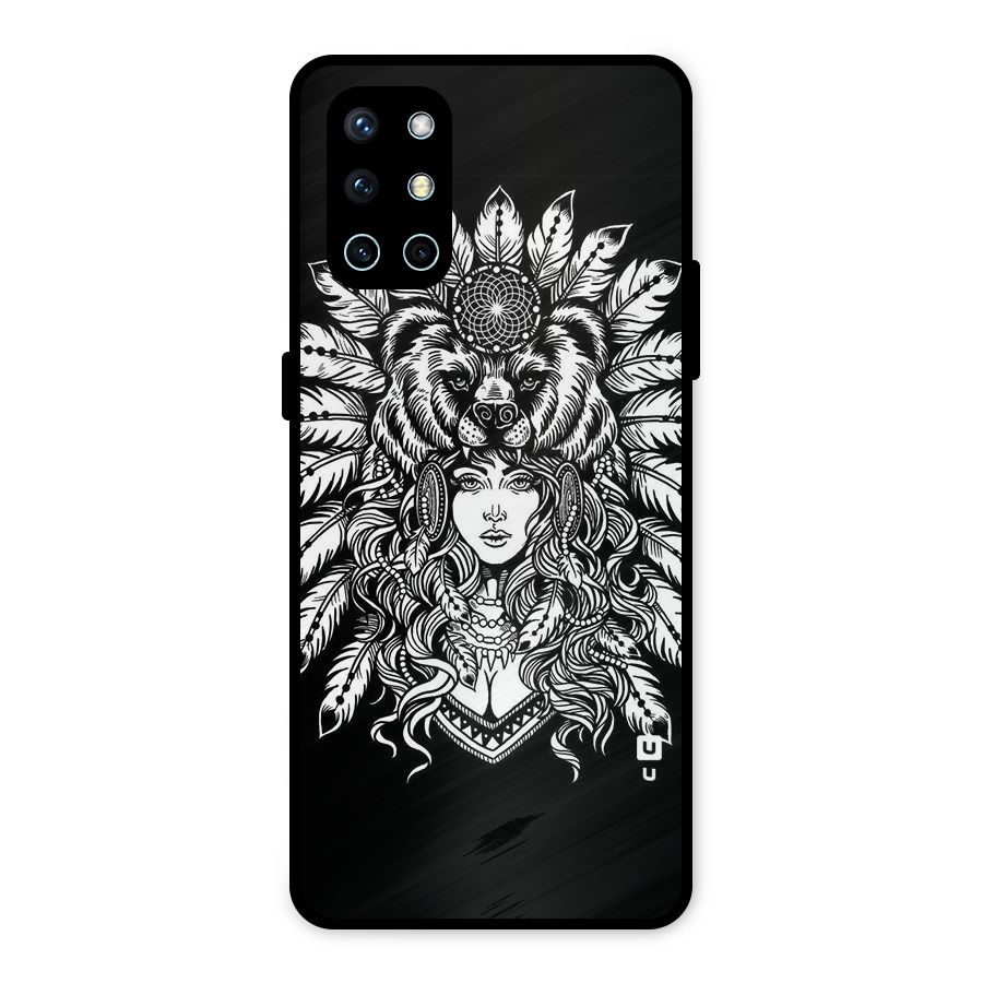 Girl Pattern Art Metal Back Case for OnePlus 9R