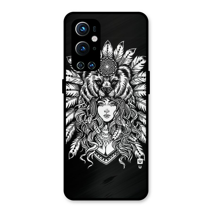 Girl Pattern Art Metal Back Case for OnePlus 9 Pro