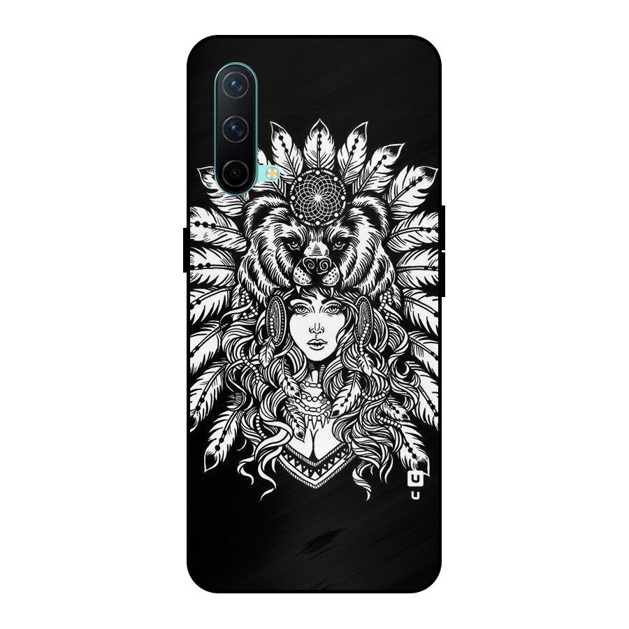 Girl Pattern Art Metal Back Case for OnePlus Nord CE 5G