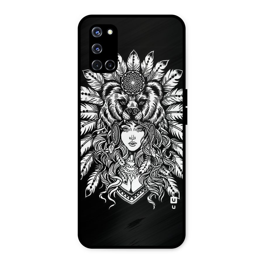 Girl Pattern Art Metal Back Case for Oppo A52
