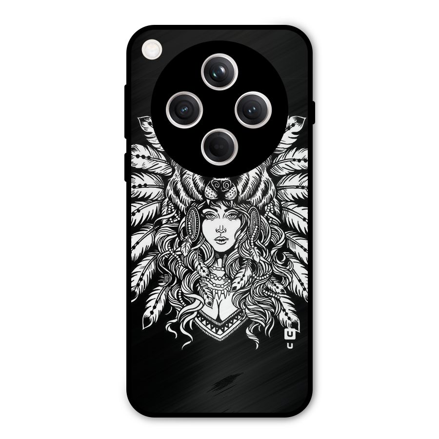 Girl Pattern Art Metal Back Case for Oppo Find X8