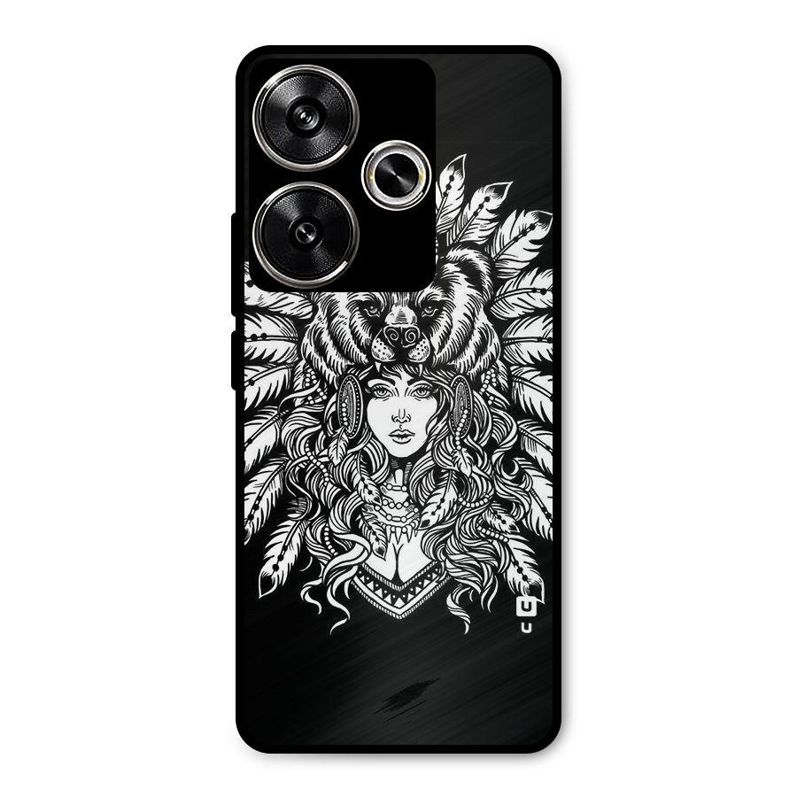 Girl Pattern Art Metal Back Case for Poco F6