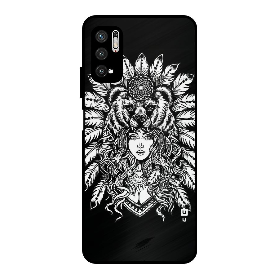 Girl Pattern Art Metal Back Case for Poco M3 Pro 5G