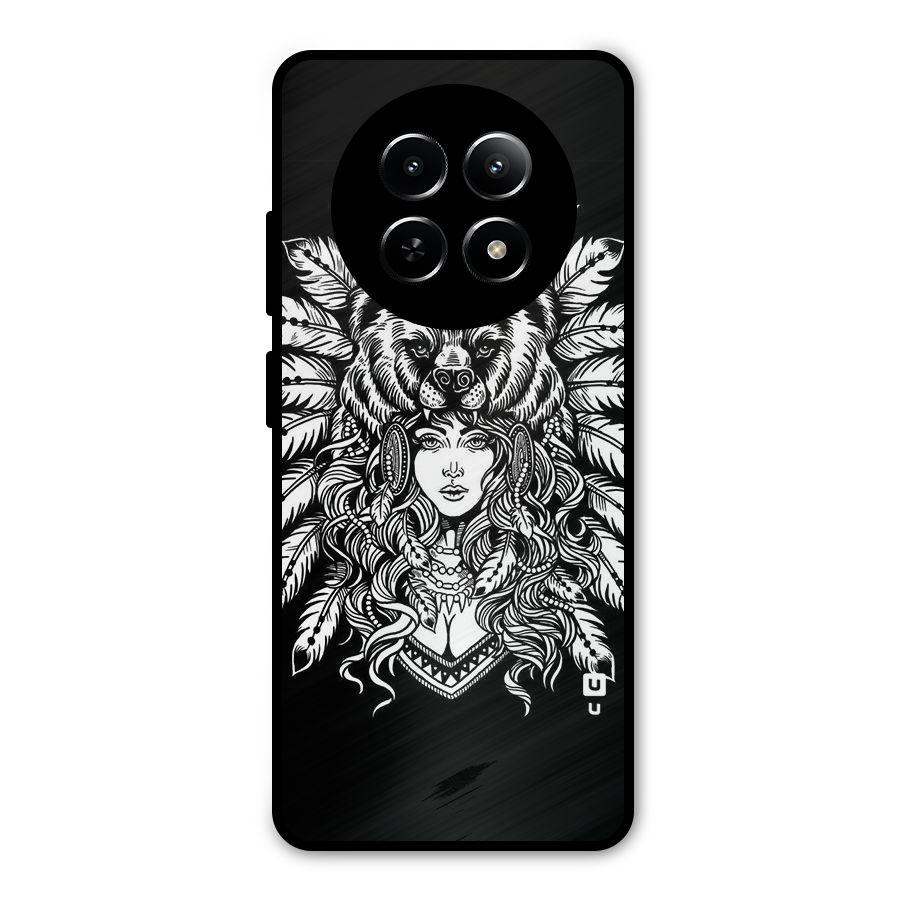 Girl Pattern Art Metal Back Case for Realme 13