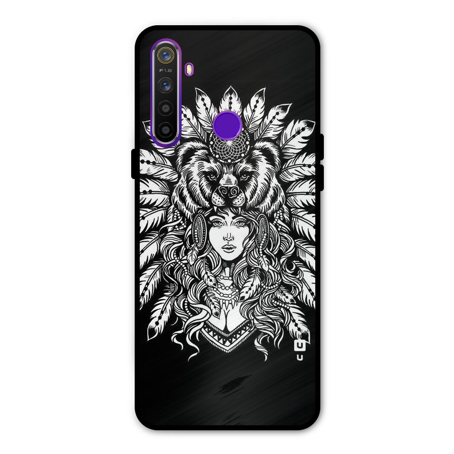 Girl Pattern Art Metal Back Case for Realme 5