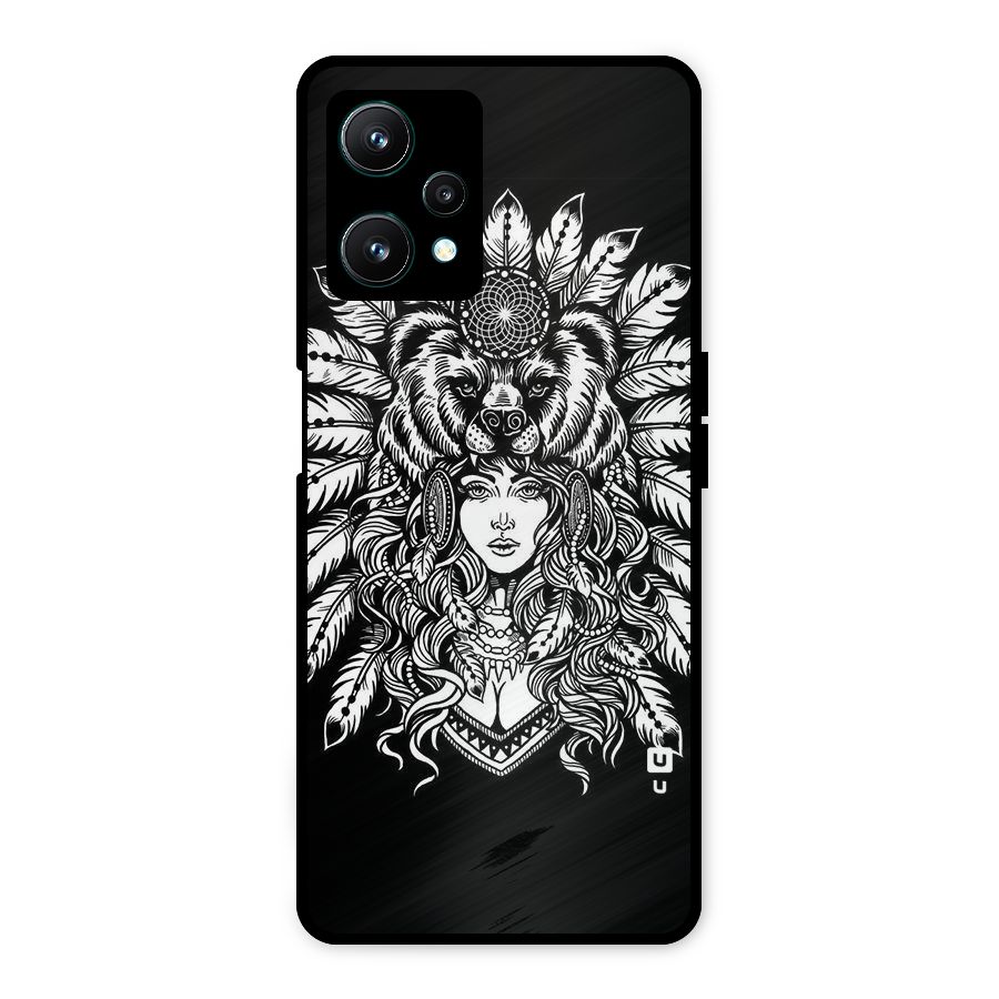 Girl Pattern Art Metal Back Case for Realme 9 Pro 5G