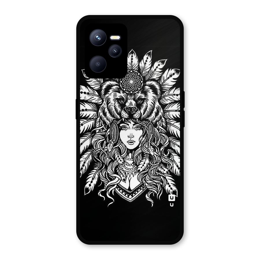 Girl Pattern Art Metal Back Case for Realme C35