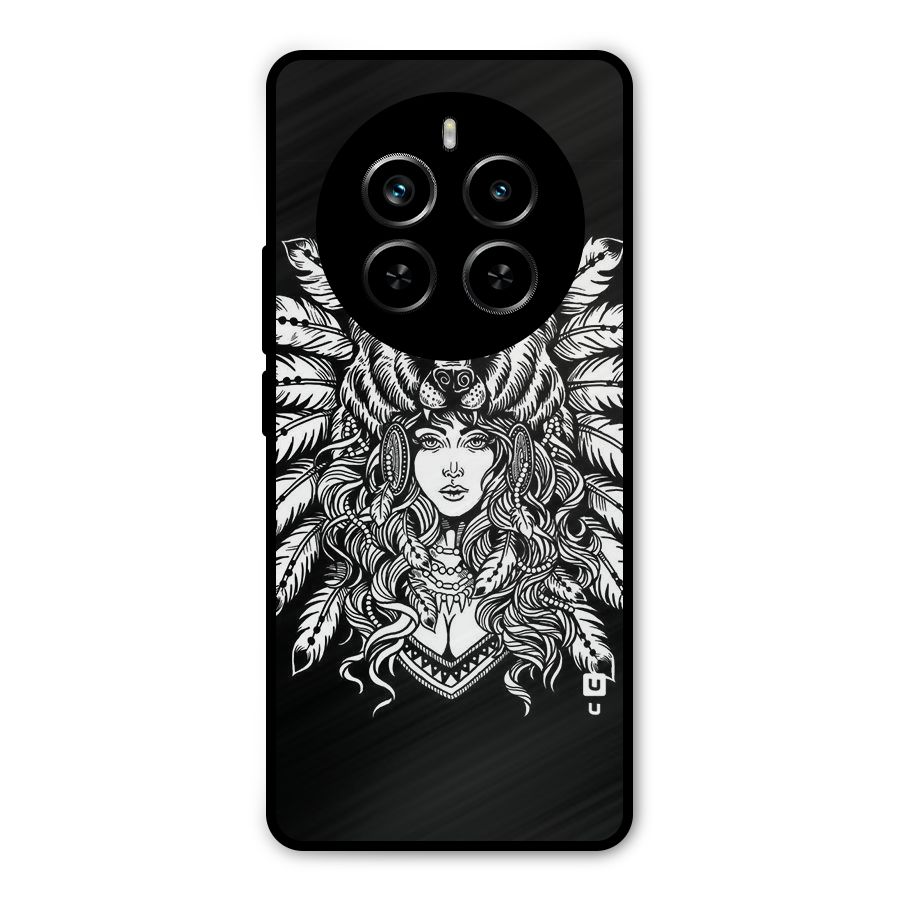 Girl Pattern Art Metal Back Case for Realme P1 Pro