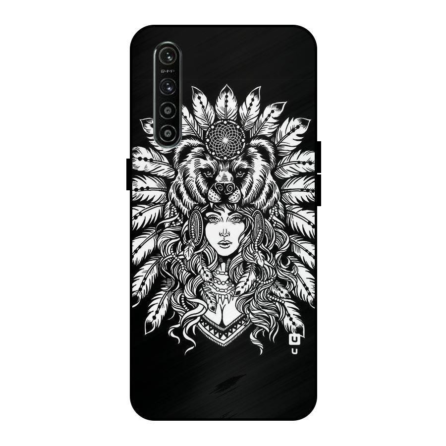 Girl Pattern Art Metal Back Case for Realme XT