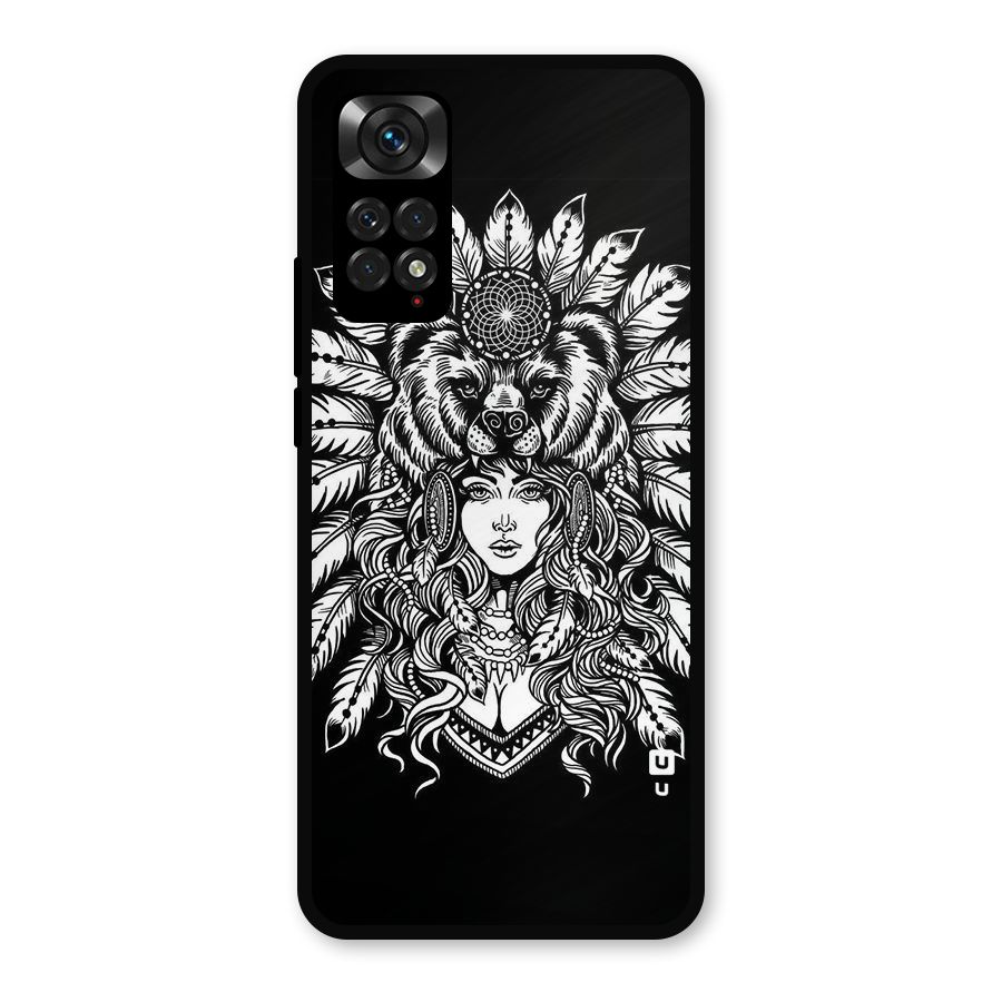 Girl Pattern Art Metal Back Case for Redmi Note 11