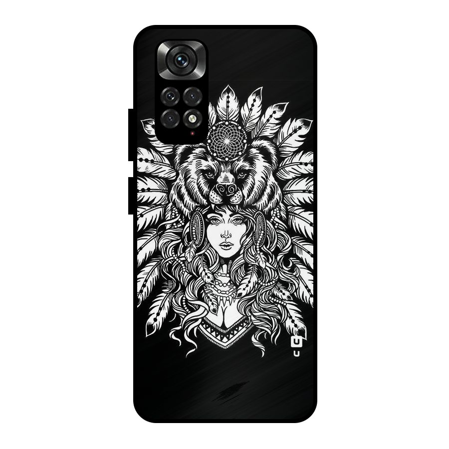 Girl Pattern Art Metal Back Case for Redmi Note 11 Pro
