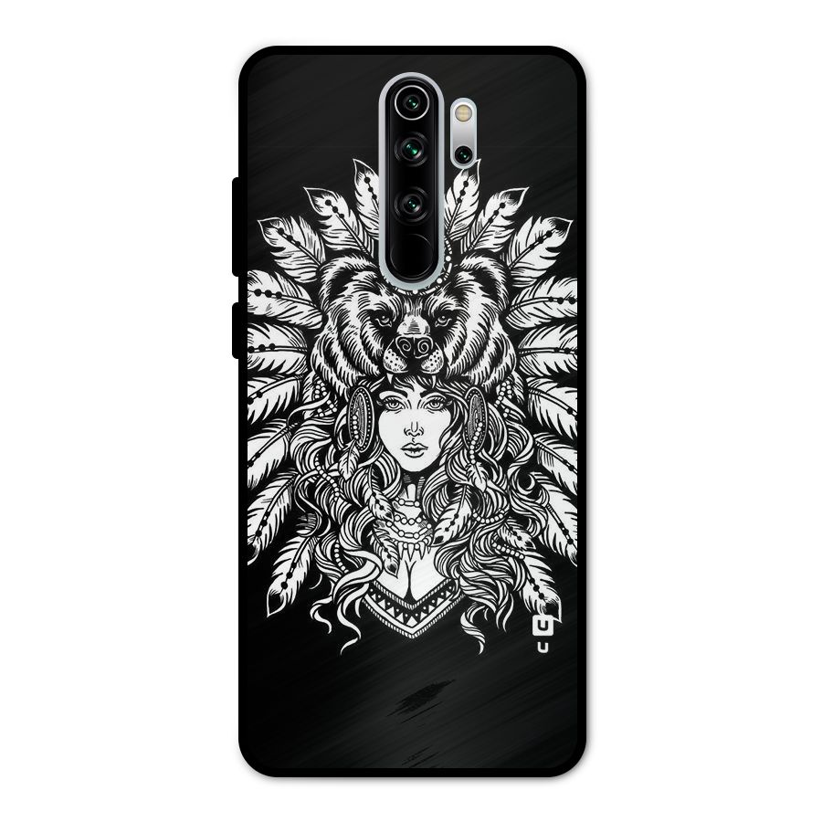 Girl Pattern Art Metal Back Case for Redmi Note 8 Pro