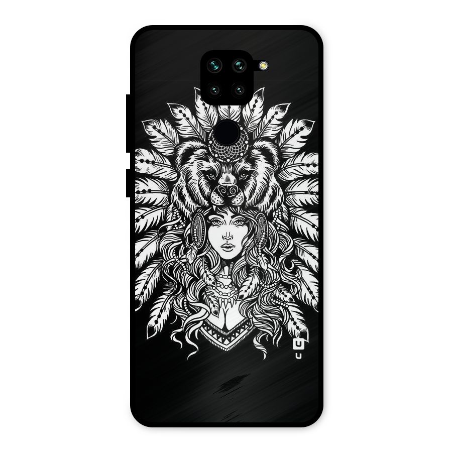 Girl Pattern Art Metal Back Case for Redmi Note 9