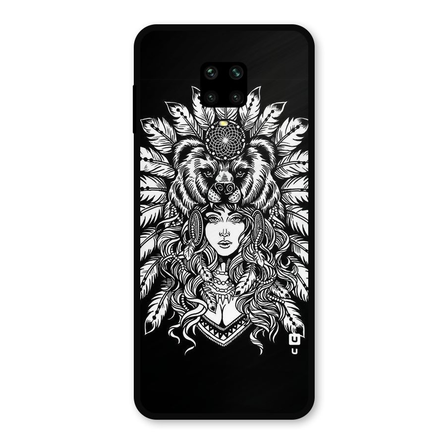 Girl Pattern Art Metal Back Case for Redmi Note 9 Pro