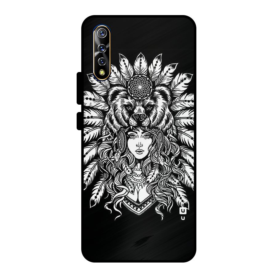 Girl Pattern Art Metal Back Case for Vivo S1