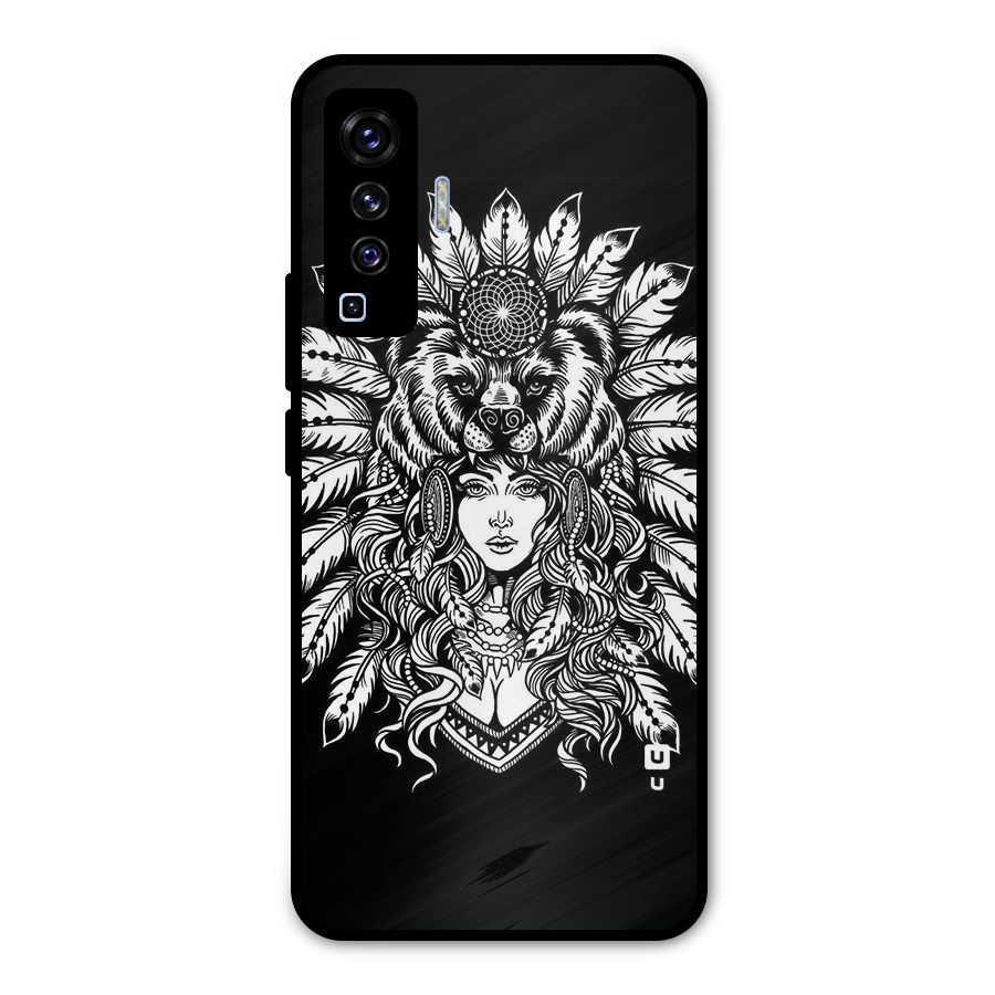 Girl Pattern Art Metal Back Case for Vivo X50