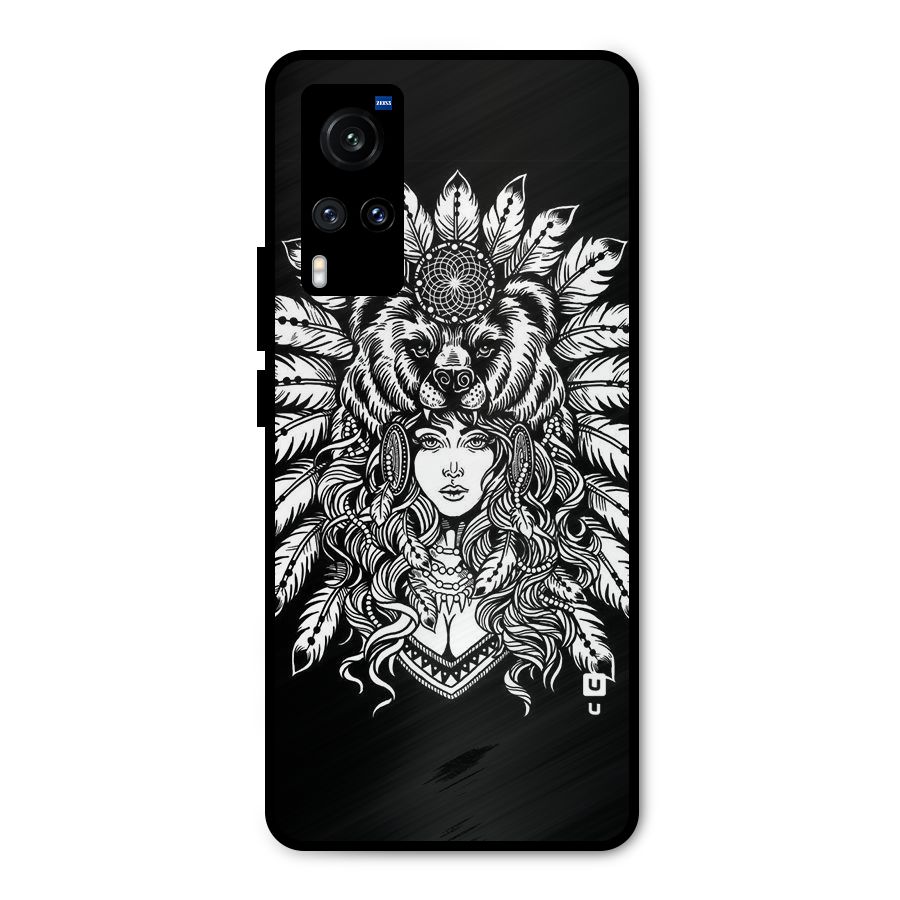 Girl Pattern Art Metal Back Case for Vivo X60