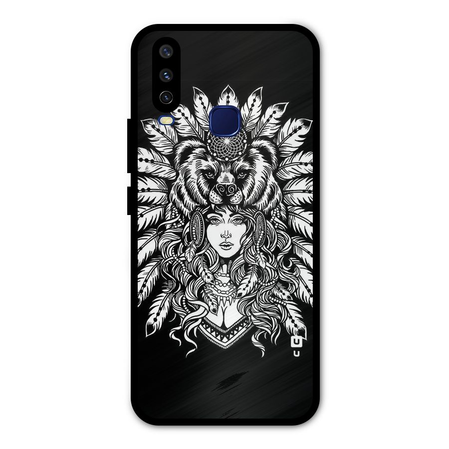 Girl Pattern Art Metal Back Case for Vivo Y12
