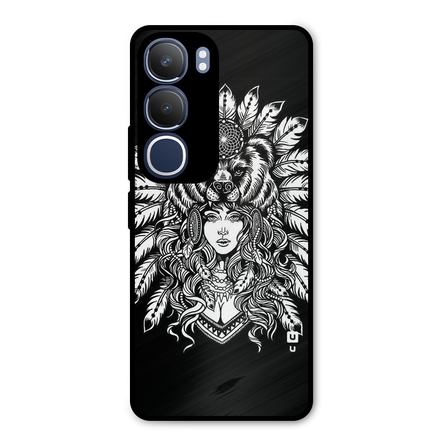 Girl Pattern Art Metal Back Case for Vivo Y29