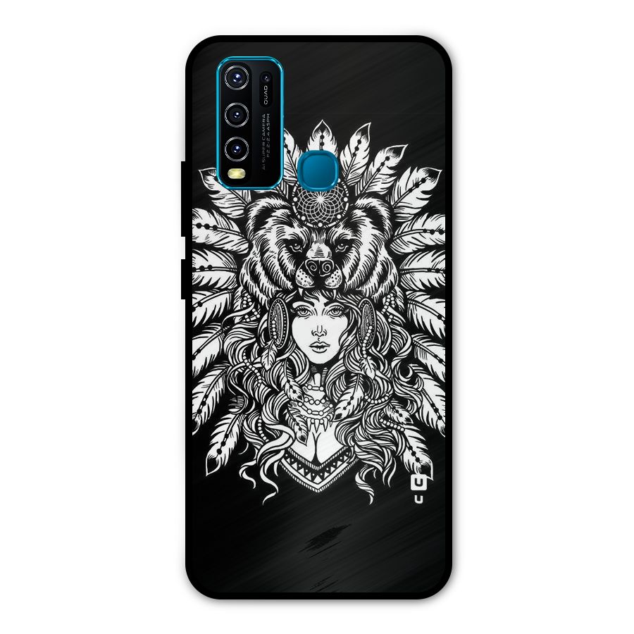 Girl Pattern Art Metal Back Case for Vivo Y50
