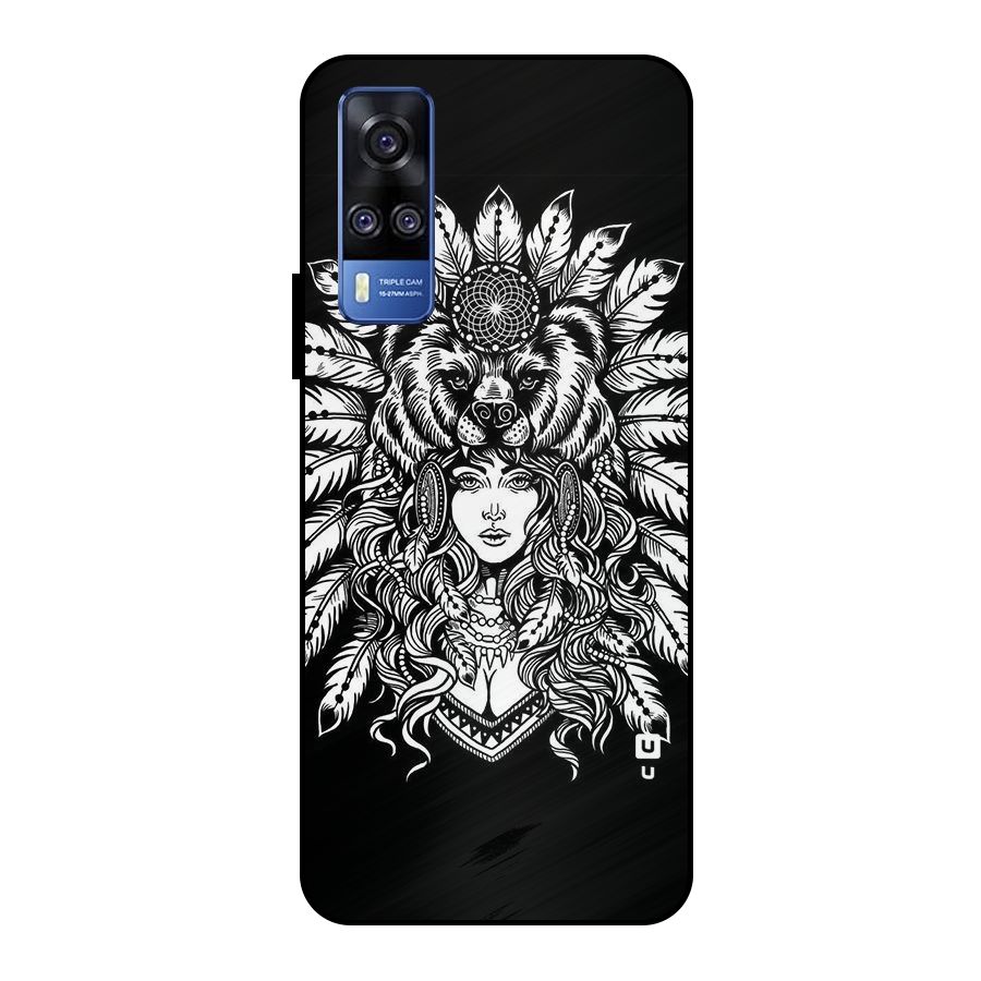 Girl Pattern Art Metal Back Case for Vivo Y51