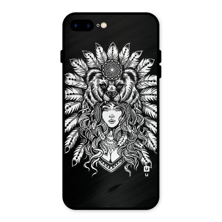 Girl Pattern Art Metal Back Case for iPhone 7 Plus