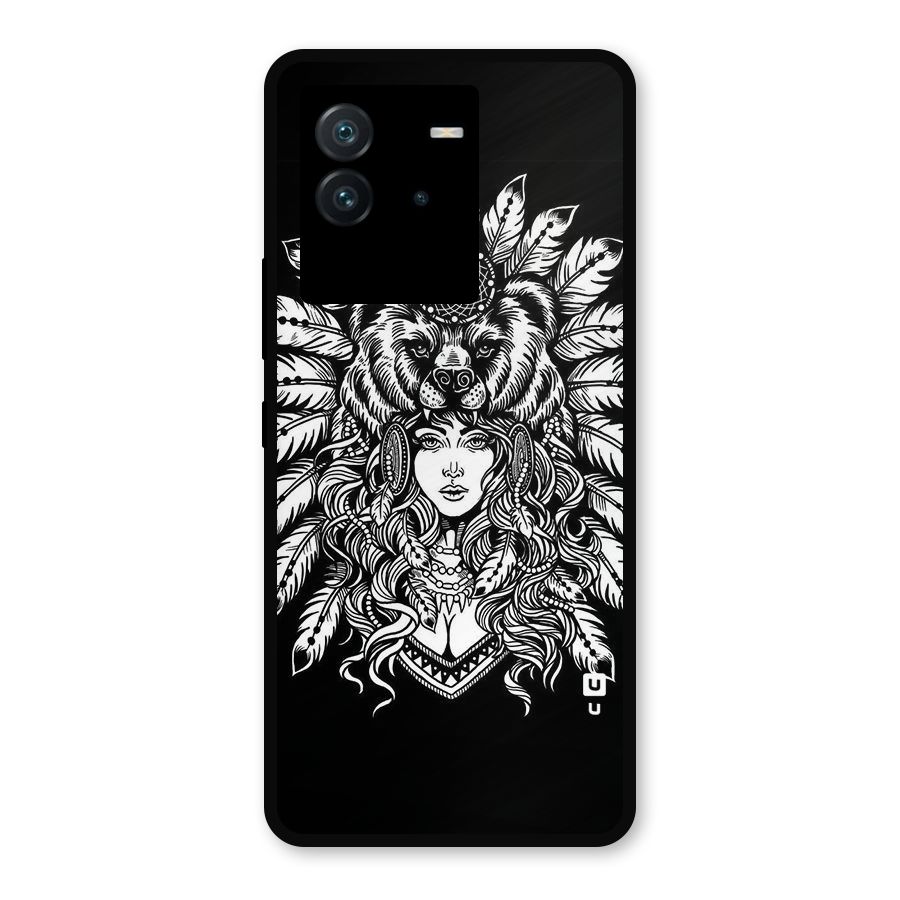 Girl Pattern Art Metal Back Case for iQOO Neo 6 5G