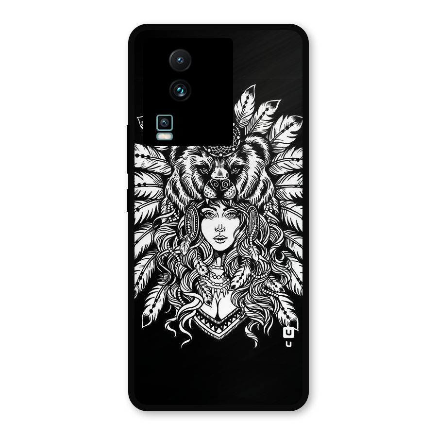 Girl Pattern Art Metal Back Case for iQOO Neo 7