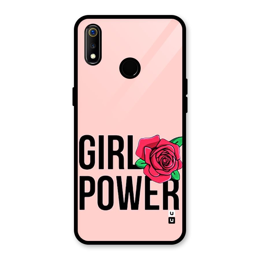 Girl Power Glass Back Case for Realme 3i