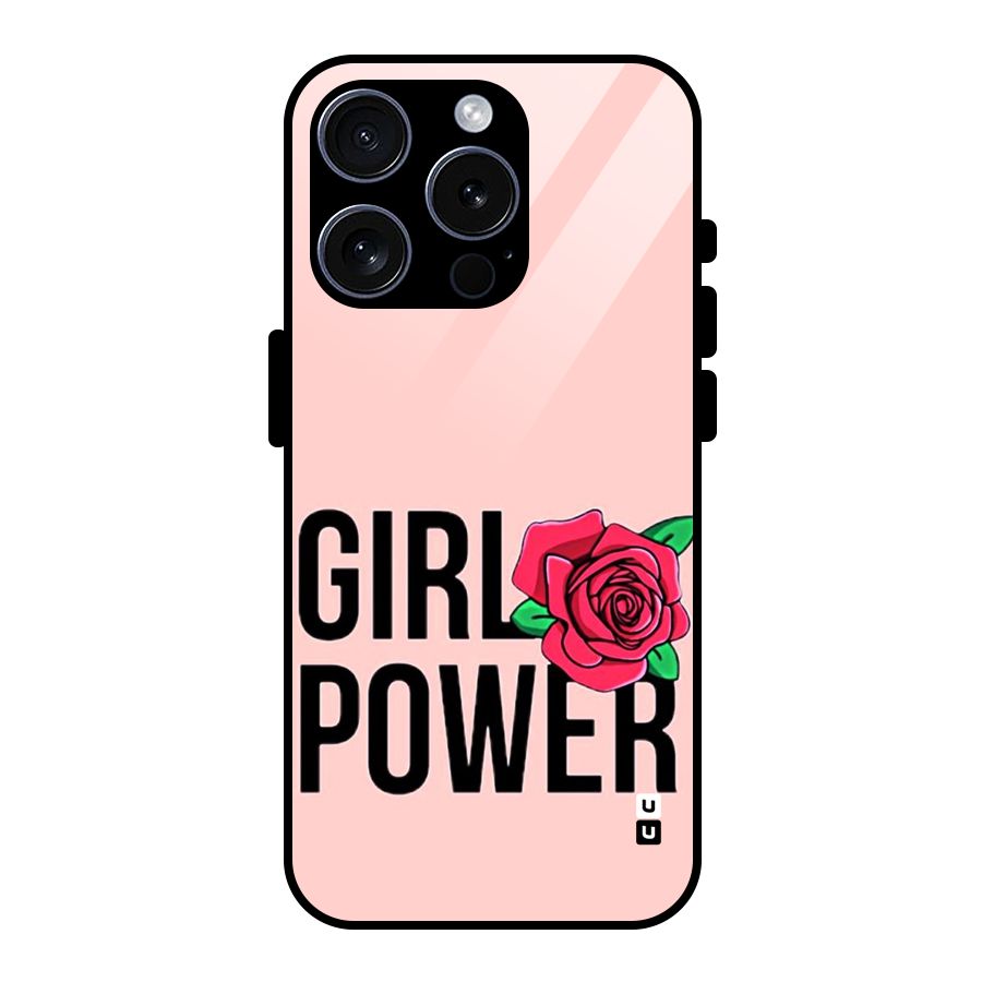 Girl Power Glass Back Case for iPhone 15 Pro