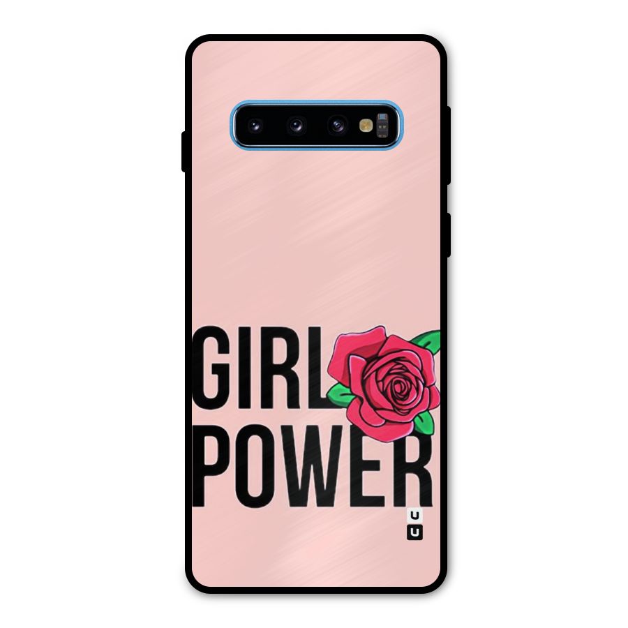 Girl Power Metal Back Case for Galaxy S10
