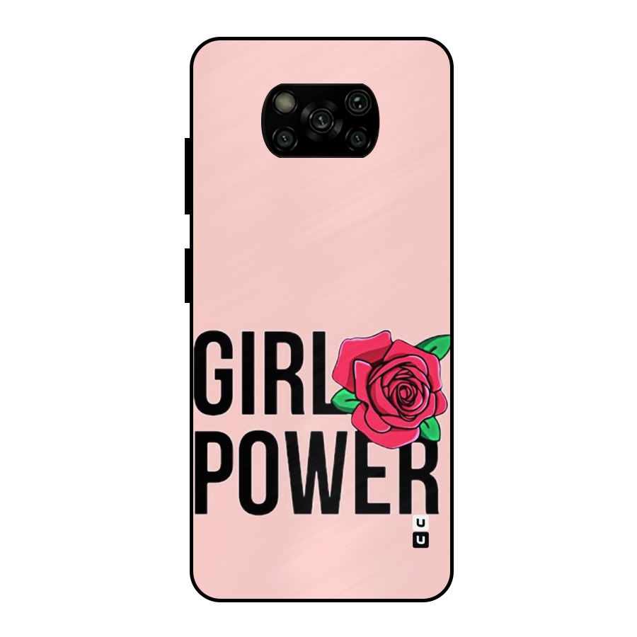 Girl Power Metal Back Case for Poco X3