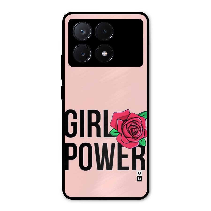 Girl Power Metal Back Case for Poco X6 Pro