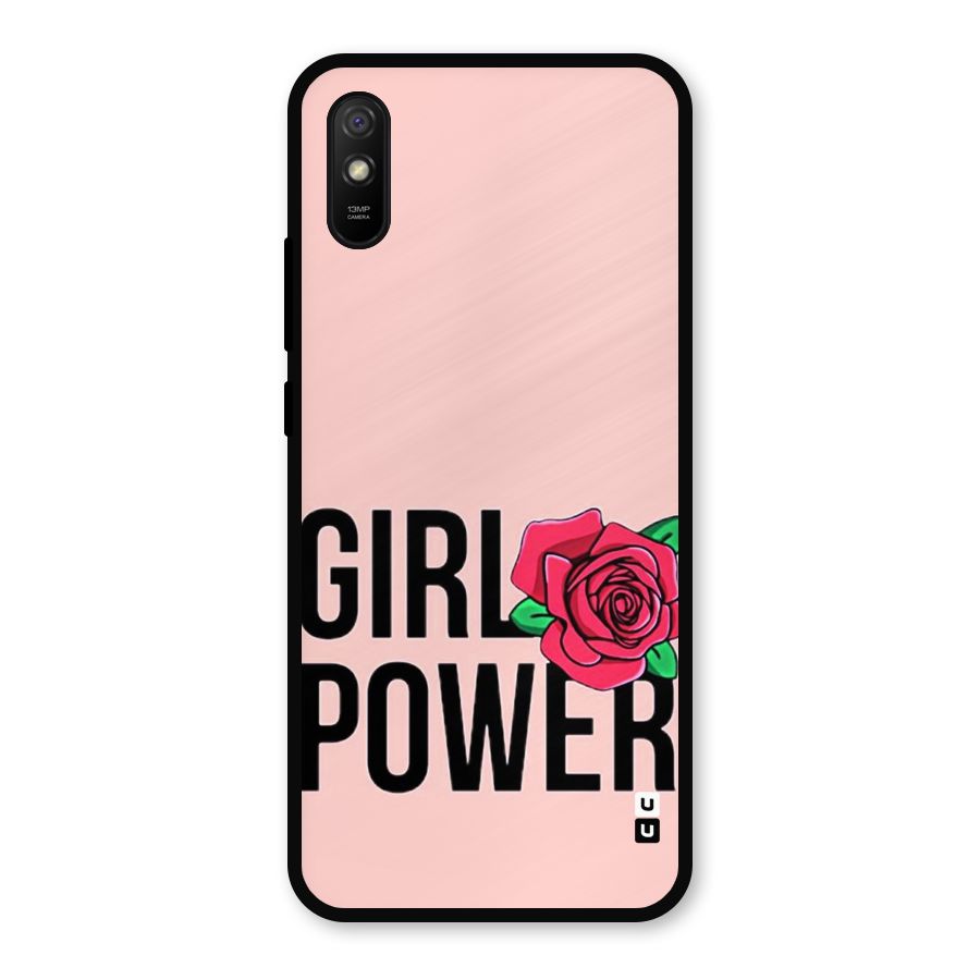 Girl Power Metal Back Case for Redmi 9a