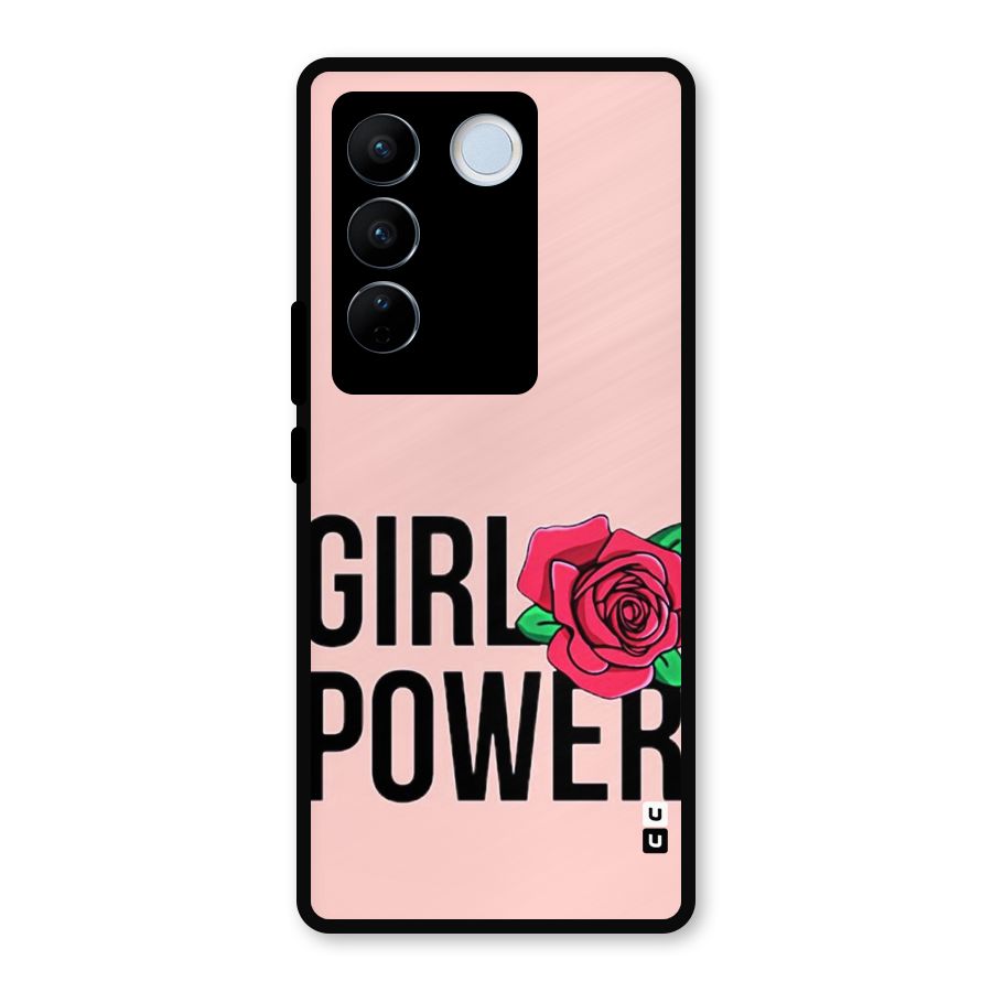 Girl Power Metal Back Case for Vivo V27 Pro
