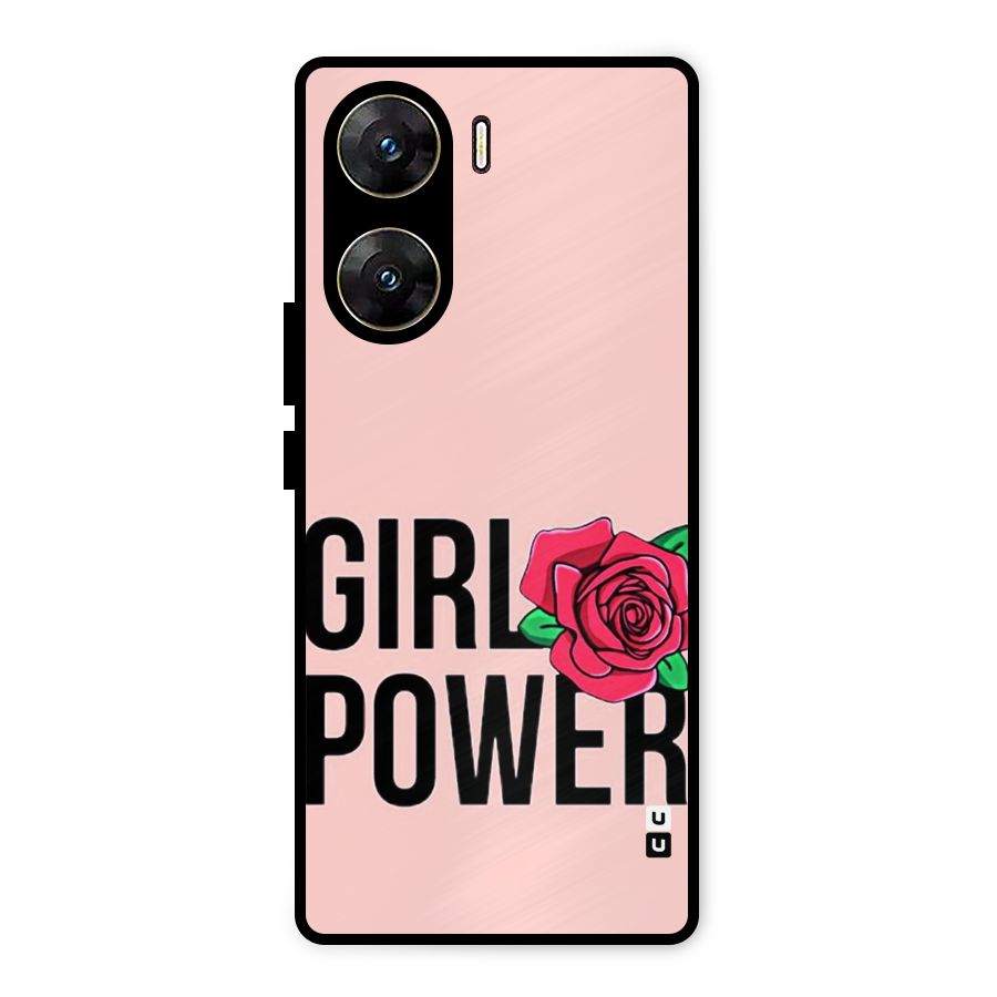 Girl Power Metal Back Case for Vivo V29e