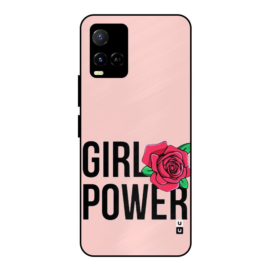 Girl Power Metal Back Case for Vivo Y21A