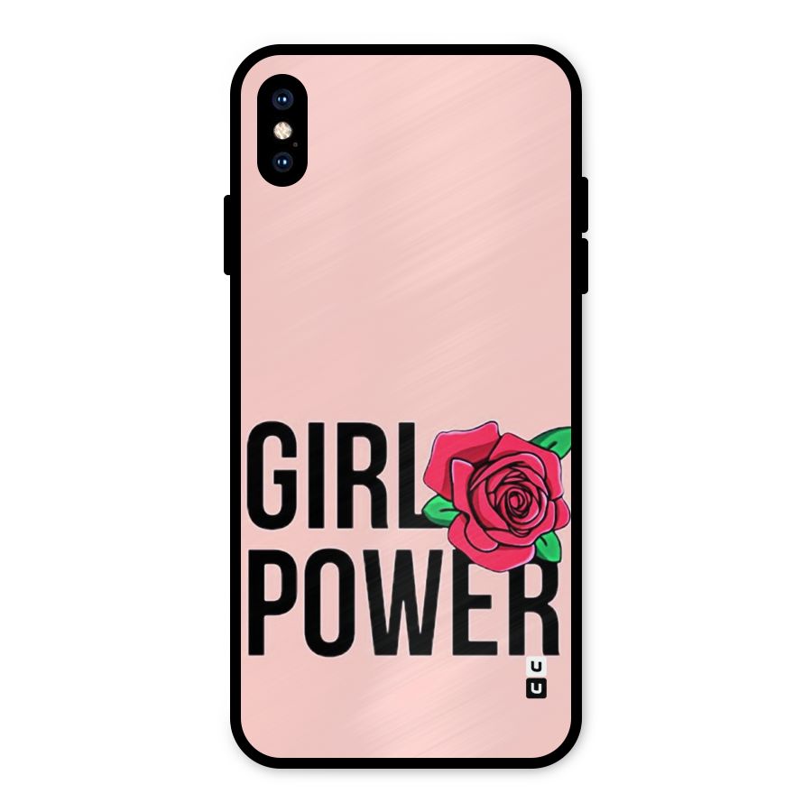 Girl Power Metal Back Case for iPhone XS Max