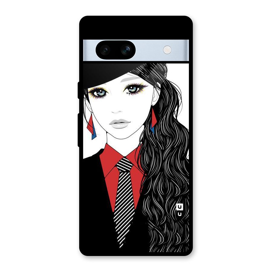 Girl Tie Glass Back Case for Google Pixel 7a