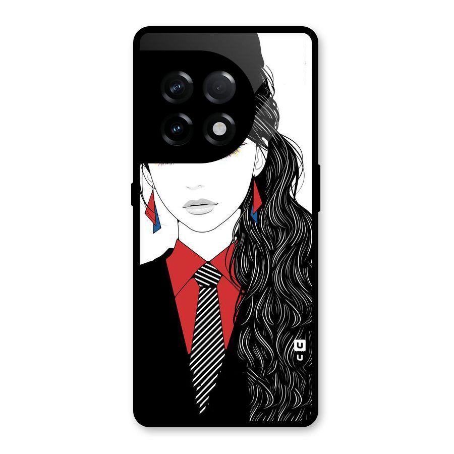 Girl Tie Glass Back Case for OnePlus 11R