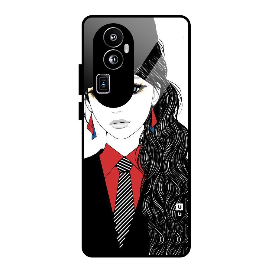 Girl Tie Glass Back Case for Oppo Reno10 Pro Plus