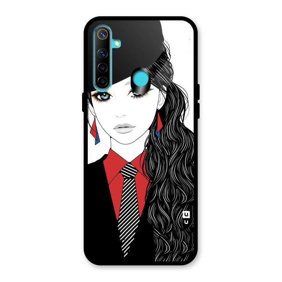 Girl Tie Glass Back Case for Realme 5i