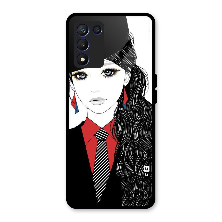 Girl Tie Glass Back Case for Realme 9 5G Speed