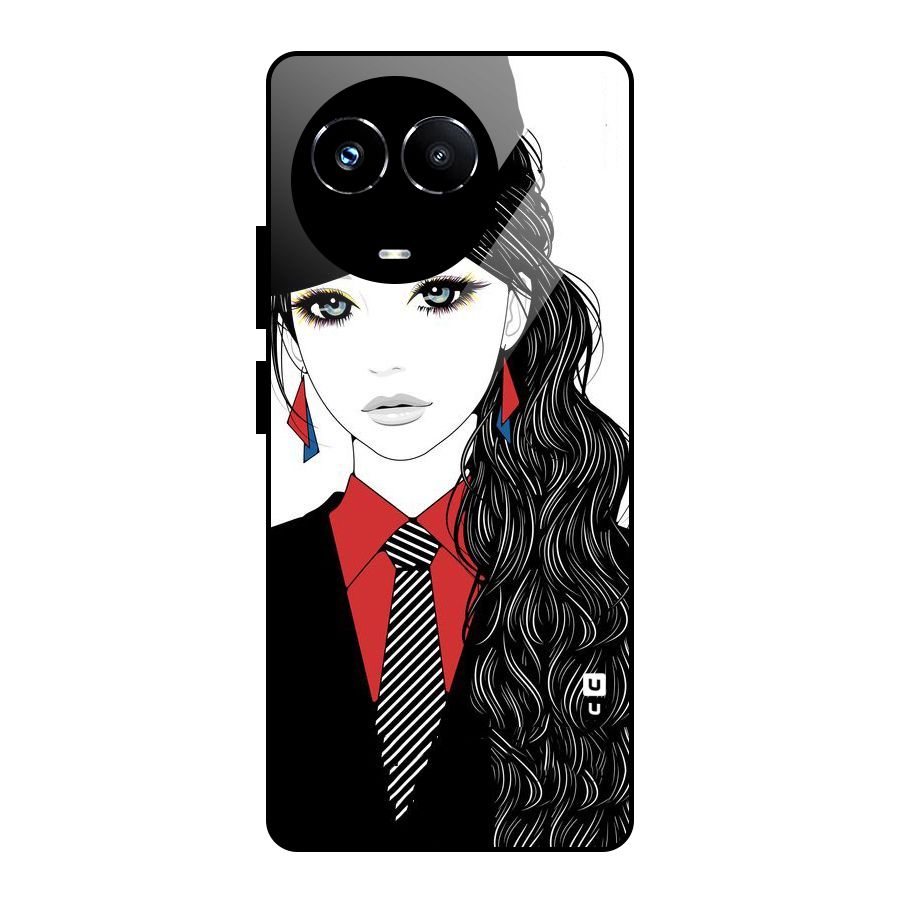 Girl Tie Glass Back Case for Realme Narzo 60X