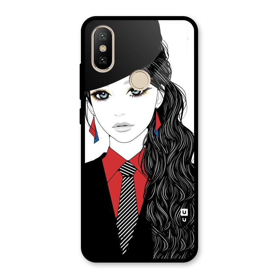 Girl Tie Glass Back Case for Redmi A2
