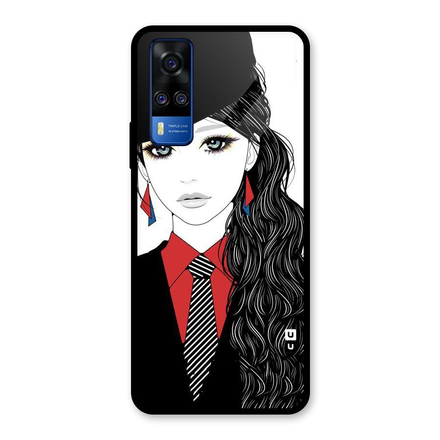 Girl Tie Glass Back Case for Vivo Y31